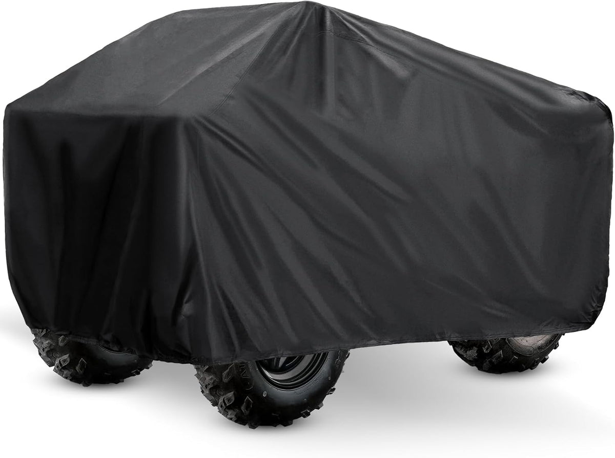 XYZCTEM Waterproof ATV Cover, Heavy Duty Black Protects 4 Wheeler from Snow Rain or Sun (Upgrade Material, 103 inch)