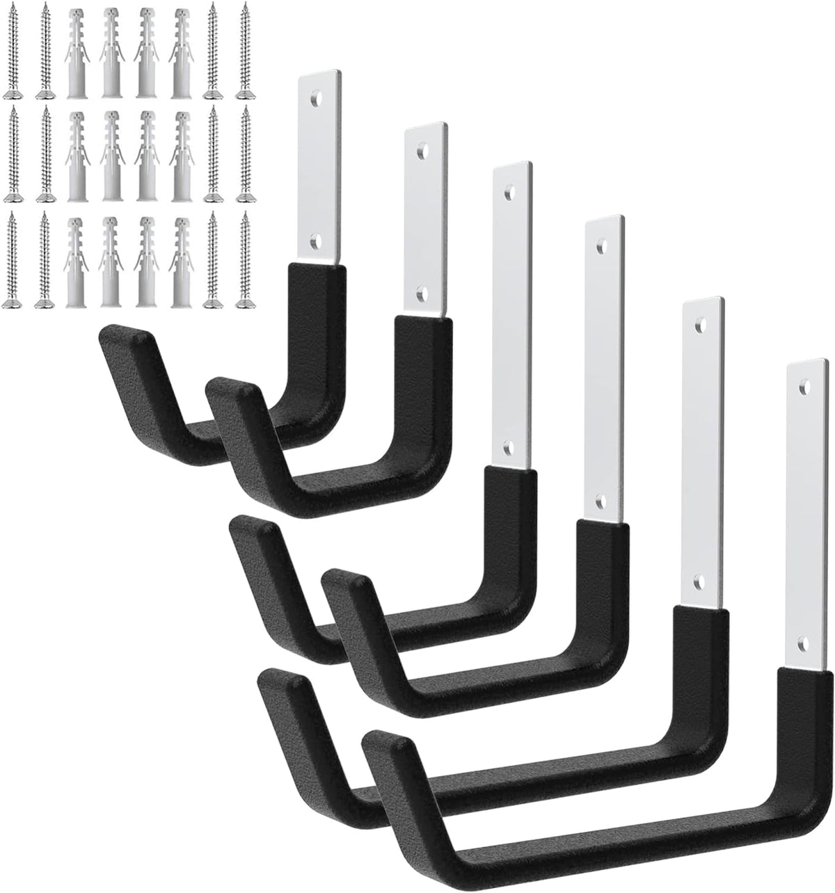 Heavy Duty Utility Hooks for Garage Storage Utility Hooks Wall Mount,Garage Hooks Heavy Duty,Garage Wall Hooks,Hose Holder,Bike Hooks,Ladder Hooks,Leaf Blower Hanger (2S & 2M & 2L)