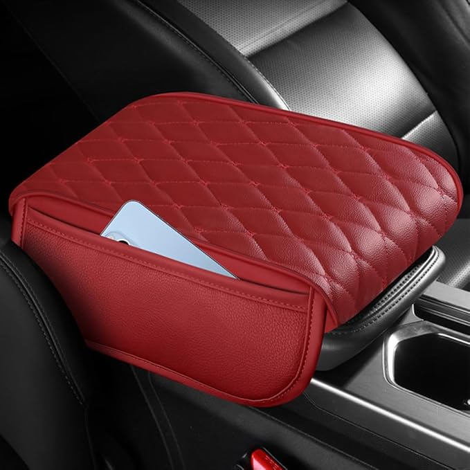 Universal Car Armrest Pad for Lexus RX|RX AL30 AL20 AL10 XU30 RX 450 350 200 270 Leather Armrest Box Center Console Cover Pad Waterproof Arm Rest Protector Decor Accessories,Brown01
