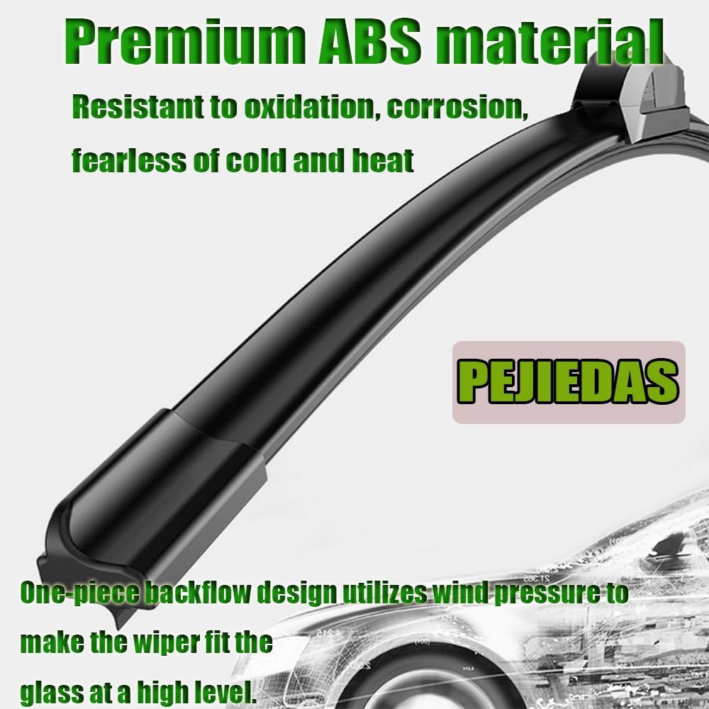 OEM Quality Front Wiper Blades, Replacement for 2008-2017 Honda Accord,2010-2015 Toyota Prius,2004-2010 Toyota Sienna, OE Original Style (26 Inch + 19 Inch Front Wiper Blades)
