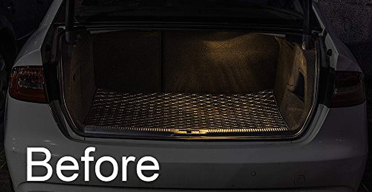 ICBEAMER 12" Red 18 SMDs 2835 LED Strip Light Universal Fit Car Trunk Cargo Area or Interior Illumination
