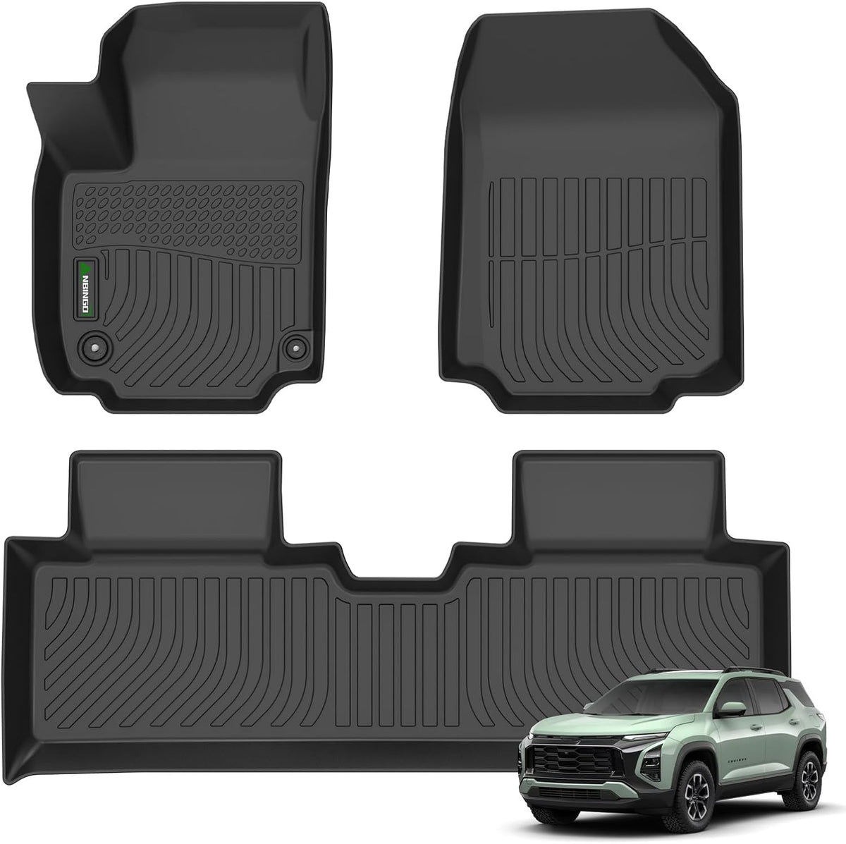 ANBINGO®-Floor Mats for 2025 2026 Chevy Equinox (Not for EV) & GMC Terrain 2025,All Weather TPE Protection Equinox Floor Mats 1st & 2nd Row Floor Liners for 2025 Chevy Equinox Accessories