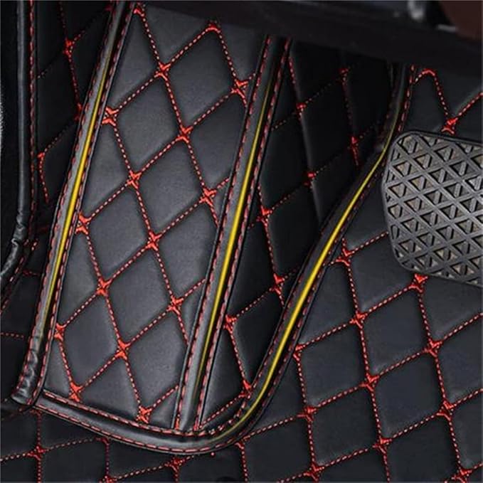 Custom Car Mats All Weather Fit Automotive Floor Mats PU Leather Protector Mat for Most Sedan, SUV, Truck Floor Mats (All with Black)