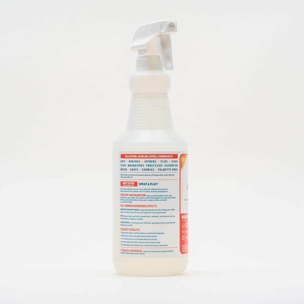 Wondercide - Indoor Pest Control Spray for Home and Kitchen - Ant, Roach, Spider, Fly, Flea, Bug Killer and Insect Repellent - with Natural Essential Oils - Pet and Family Safe — Peppermint 16 oz