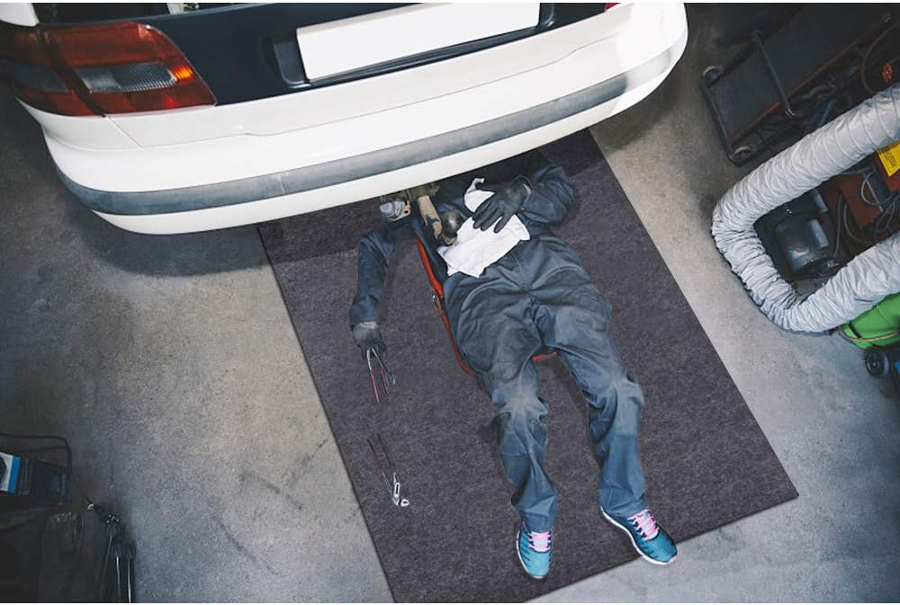 Maintenance Mat,Premium Reusable Absorbent Oil Maintenance Mat – Absorbent/Waterproof/Lightweight/Washable,Protects Garage Or Shop/Parking/Floor/Driveway Surface(36" x 72")