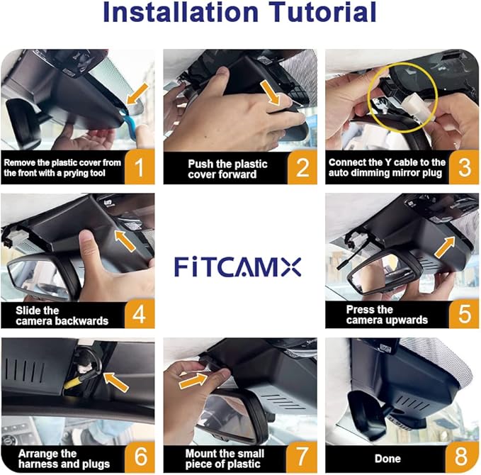 Fitcamx Front 4K+Rear 1080P Dash Cam Adapts for Genesis G70 2019-2026 (Part No Ends with #G9600), Integrated OEM Look, Dual HD Video, WiFi & APP, Loop Recording, G-Sensor, Easy to Use, 128GB Card