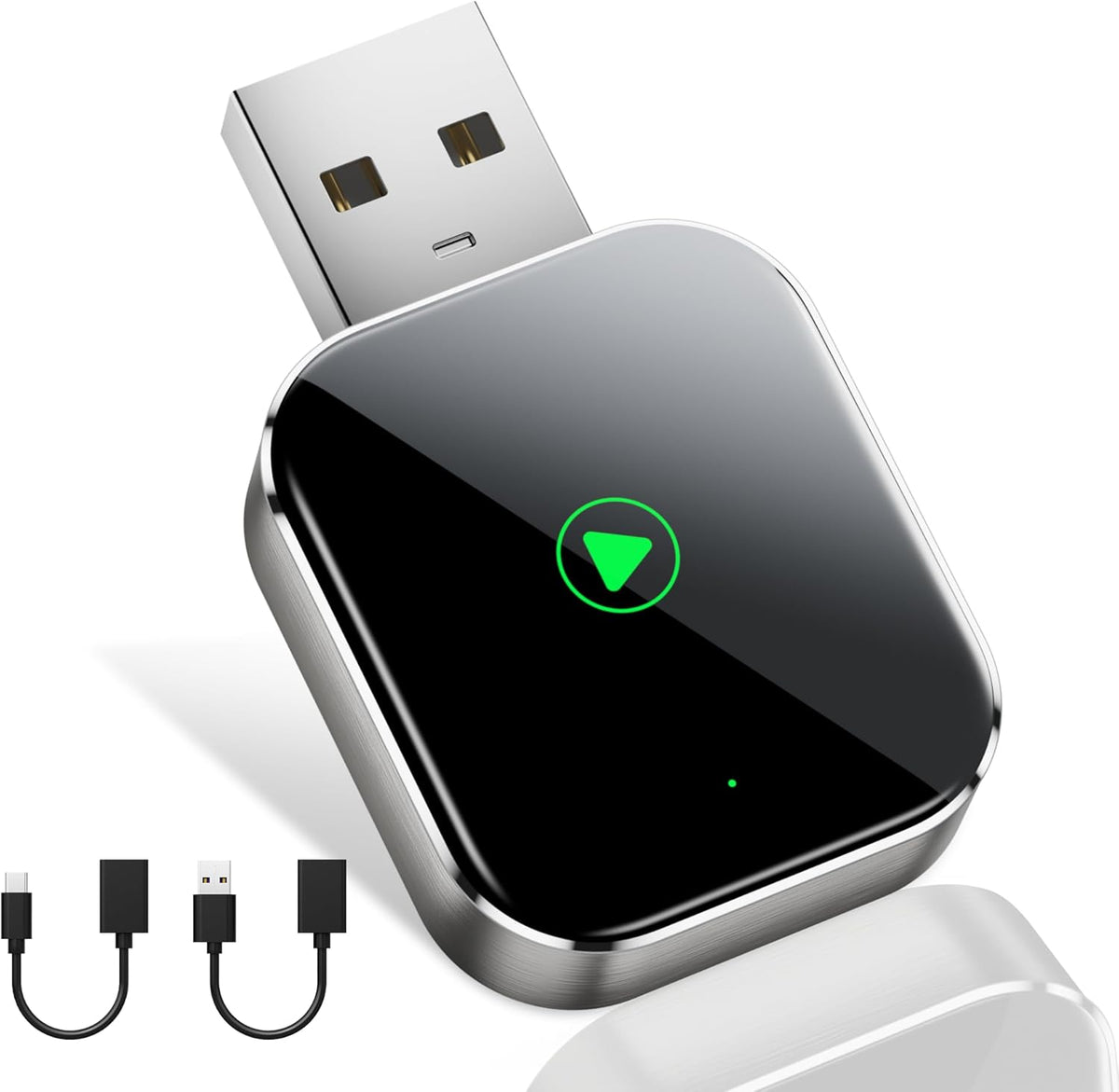 Mini CarPlay Wireless Adapter for Apple iPhone - Converts Wired to Wireless CarPlay Adapter, CarPlay Dongle Stick for Apple Wired CarPlay Cars & for iPhone iOS 10+, USB & Type-C, Plug & Play