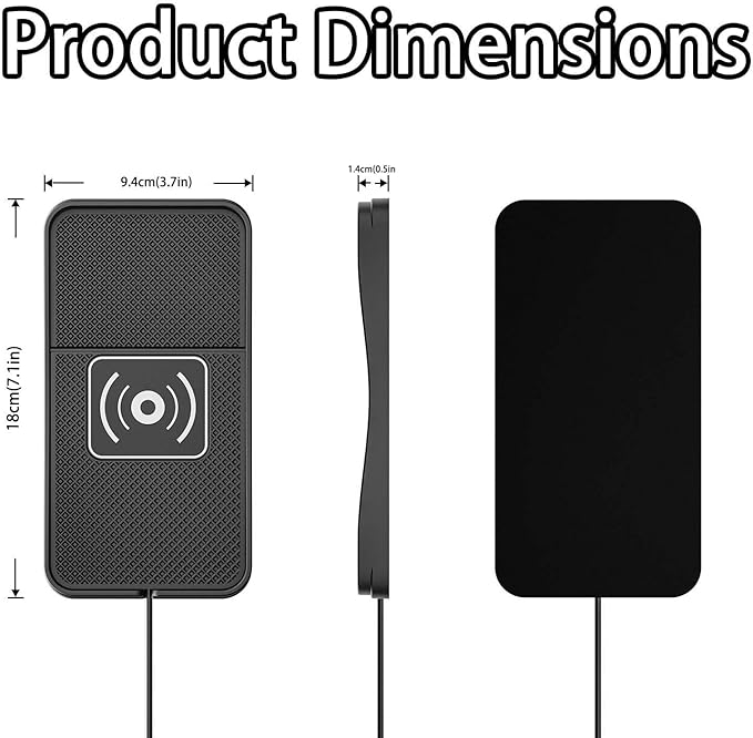 Car Wireless Charger Pad for Kia K4 2025, Fast Car Wireless Charging Pad for Car Center Console, Non Slip Charging Mat,1M-USB