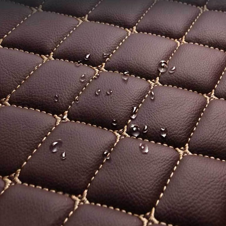 Customized Personalized car Floor mats, All-Weather Luxury car Floor mats, Waterproof and Anti Slip Leather car Floor mat Lining, 95% Customized car, Truck, and SUV Floor mats (Claret)