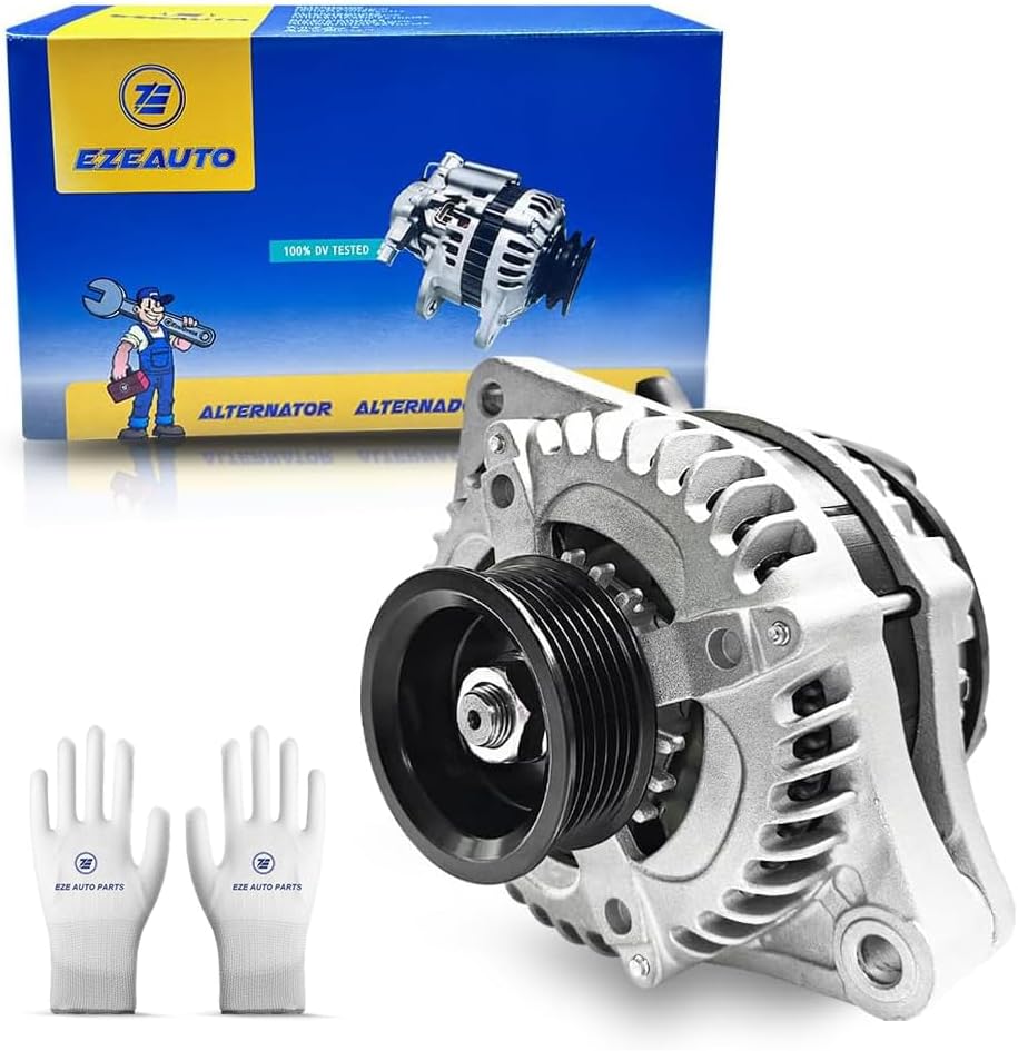 EzeXpreze New Alternator fit for Honda for Accord 2004 2005 2006 2007 130Amp 12V Compatible V6 3.0L, Replace# 104210-3500, 104210-4480, 104210-4481, 31100-RCB-Y01, 31100-RCB-Y02, 31100-RCB-505RM