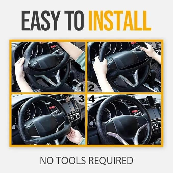 Silicone Steering Wheel Cover, Car Steering Wheel Cover, Anti-Slip Car Steering Wheel Protective Cover, Fit 12.6-16 Inch, for Car SUV Truck Van, for Women & Men (Red)