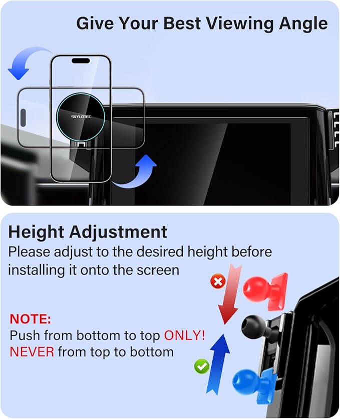 SKYLOTEC Phone Mount for Lexus RX350 RX350L RX450h RX450hL 2020-2022, Magnets Wireless Charger Phone Holder Compatible with MagSafe, 12.3-Inch Screen Cradles Bracket for Cell Phones