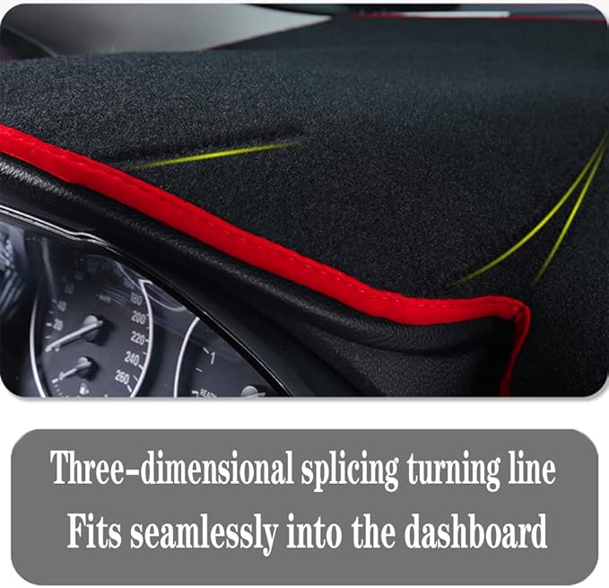 Dashboard Cover for Chevy Silverado EV 2024,Polyester Dash Covers mat,Car Dash Board Protecter Cover,Interior Dash Covers Pads,Red