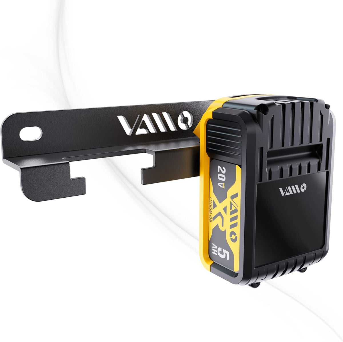 VAIIO Compatible DeWalt 20V 60V 12V Battery Rack Holder, Wrought Iron Heavy Duty Thickened Batteries Slots, Stealth Battery Wall Mount Organizer Garage Storage,Workshops,Shelves,Case New Battery Dock
