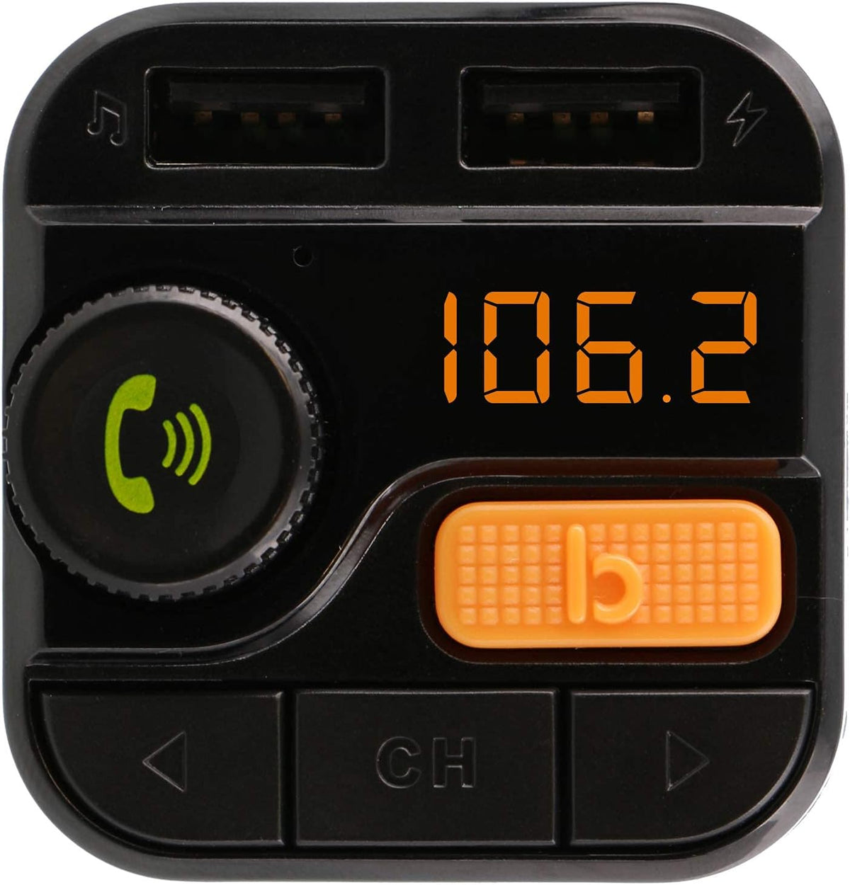 Xtreme Digital Lifestyle Accessories Armor All Wireless Bluetooth FM Transmitter with Dual Port USB Charging, Voice Controls, Bass Boost, Hands-Free Calling and Music Streaming,Block,AHF9-1010-BLK