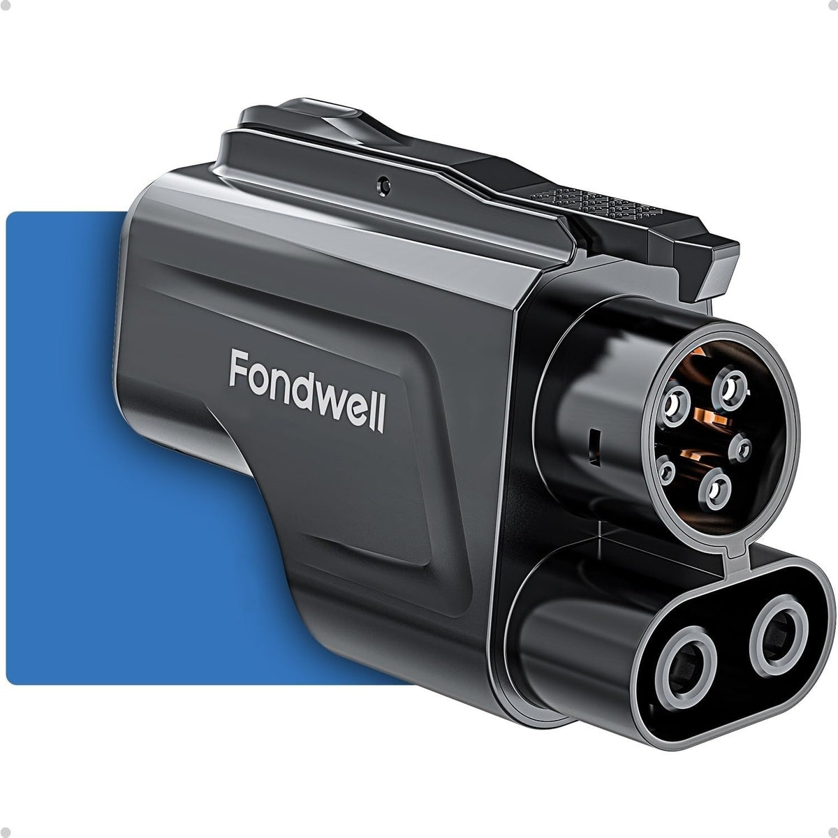 Fondwell NACS to CCS Charger Adapter: UL 2252 Safety Compliance Verified by SGS - Compatible with Tesla V3/V4 Supercharger - 250kW 1000V 500A DC Fast Charger Adapter for CCS1 Electric Vehicles