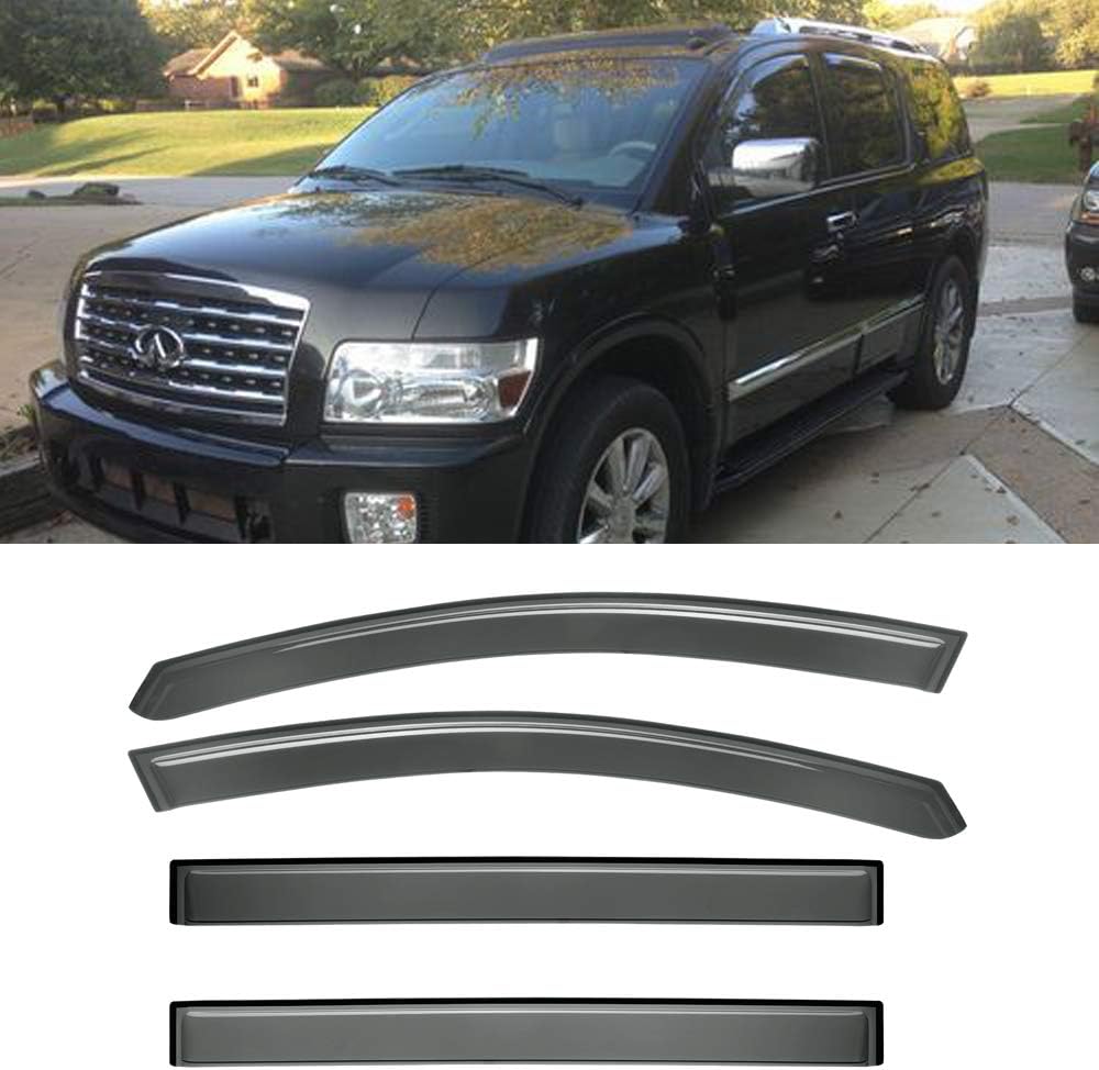 4pcs for 2004-2014 Armada Sun Rain Guard Window Visors