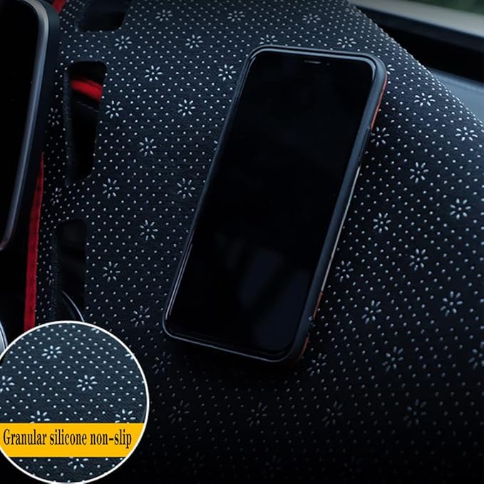 Dashboard Cover for 2014-2017 Buick Envision,Polyester Dash Covers mat,Car Dash Board Protecter Cover,Interior Dash Covers Pads,Red