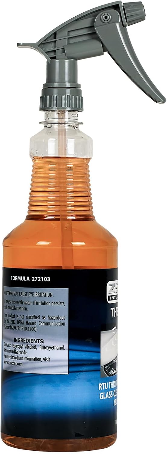 Zenex The Boss Glass Cleaner - Professional-grade Glass Cleaner | Removes Grime from Glass Surfaces - Mirrors, Windows, & More | Not For Tinted Glass | Spot-Free, Streak-Free Finish | 32 oz (2 Pack)