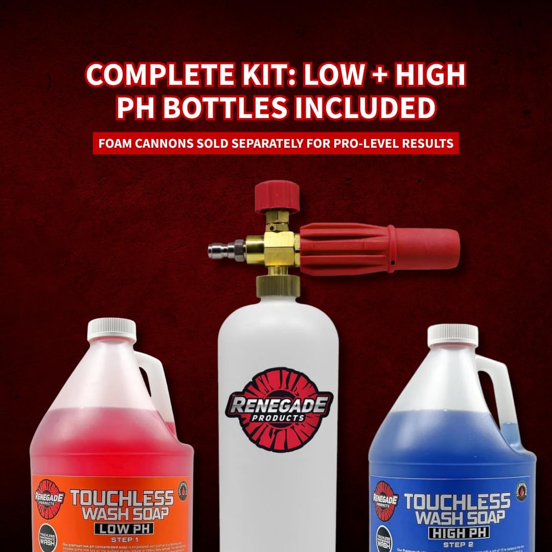 Renegade Products USA - Touchless 2-Step Truck Wash Soap System, Scrub Free Truck Cleaner for Big Rigs