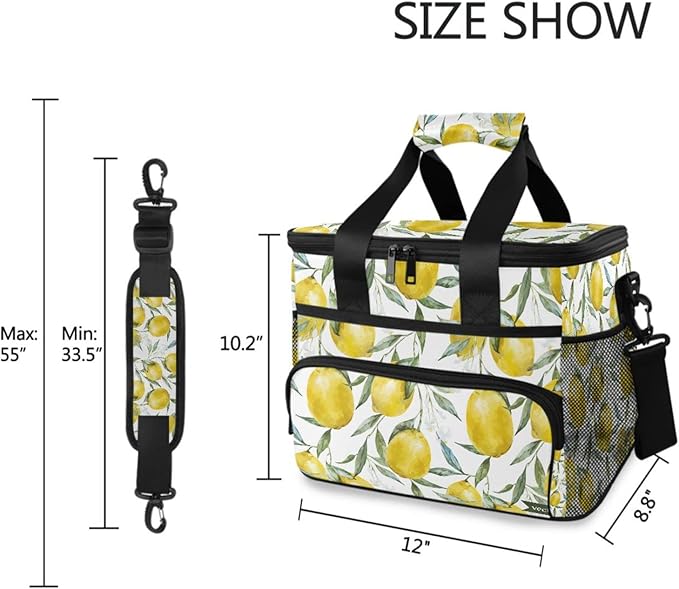 Cooler Bag Insulated Picnic Bag Large Lunch Box Reusable Tote Bag Soft Sided Portable Beach Cooler Grocery Camping