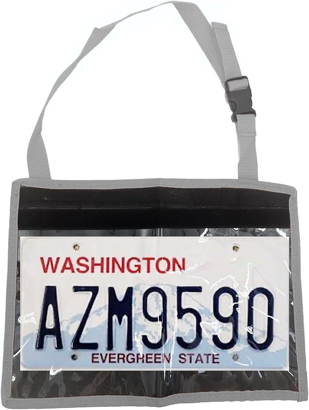 License Plate Holder with Hanging Strap, Test Drive Tag Bag, Dealer Plates License Frame Cover, for Car SUV Truck (Grey, 5)