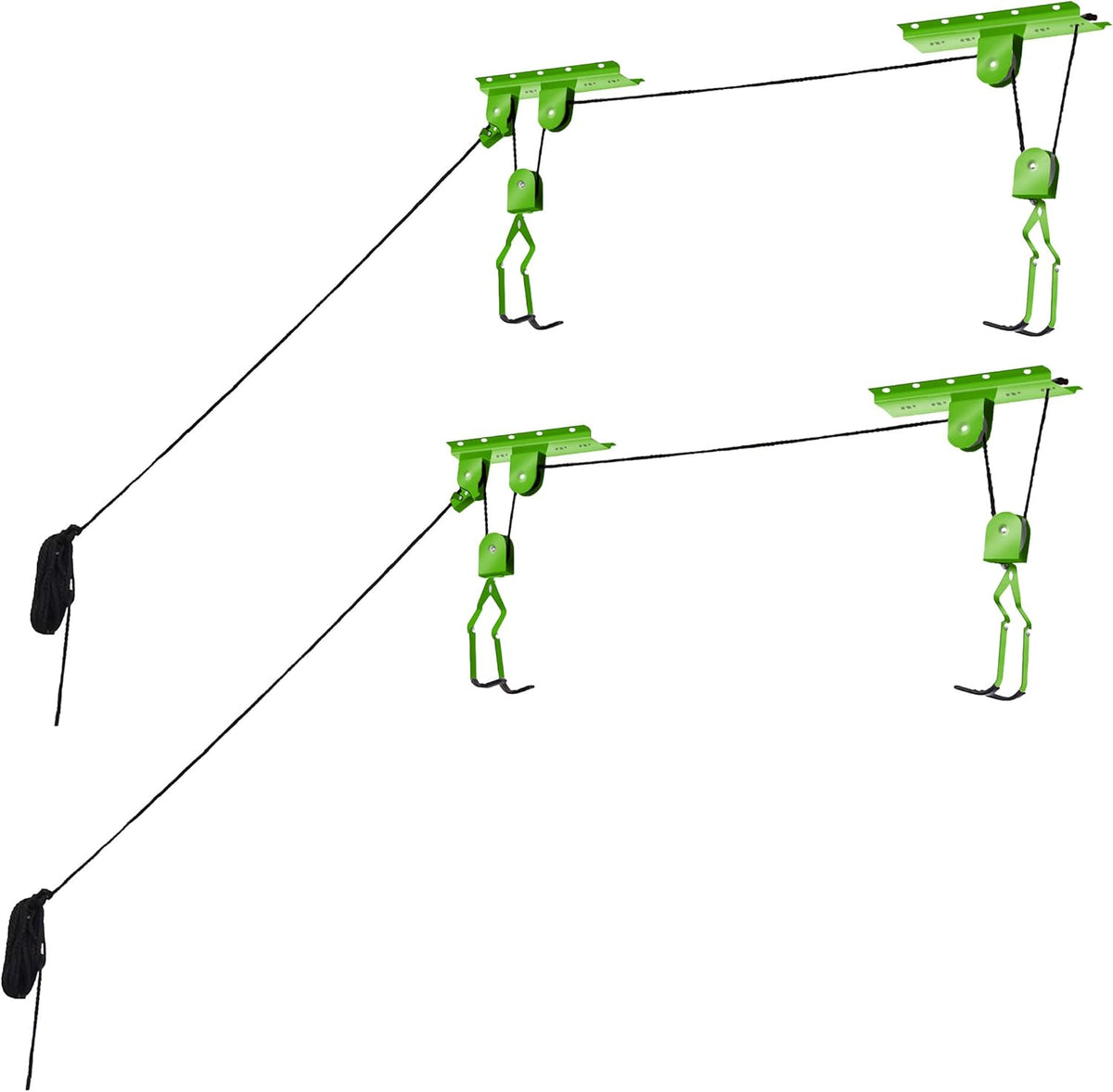Bike Lane Products Bicycle Hoist 2-Pack Quality Garage Storage Bike Lift with 100 lb Capacity Even Works as Ladder Lift Premium Quality