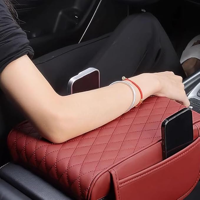 Car Armrest Pad for Mazda CX-3 CX-5 CX-30 CX3 CX30 CX5 2015-2020 2021 2022 2023 Leather Armrest Box Mat Center Console Cushion Pad Universal Armrest Seat Box Cover Protector,Brown, normal