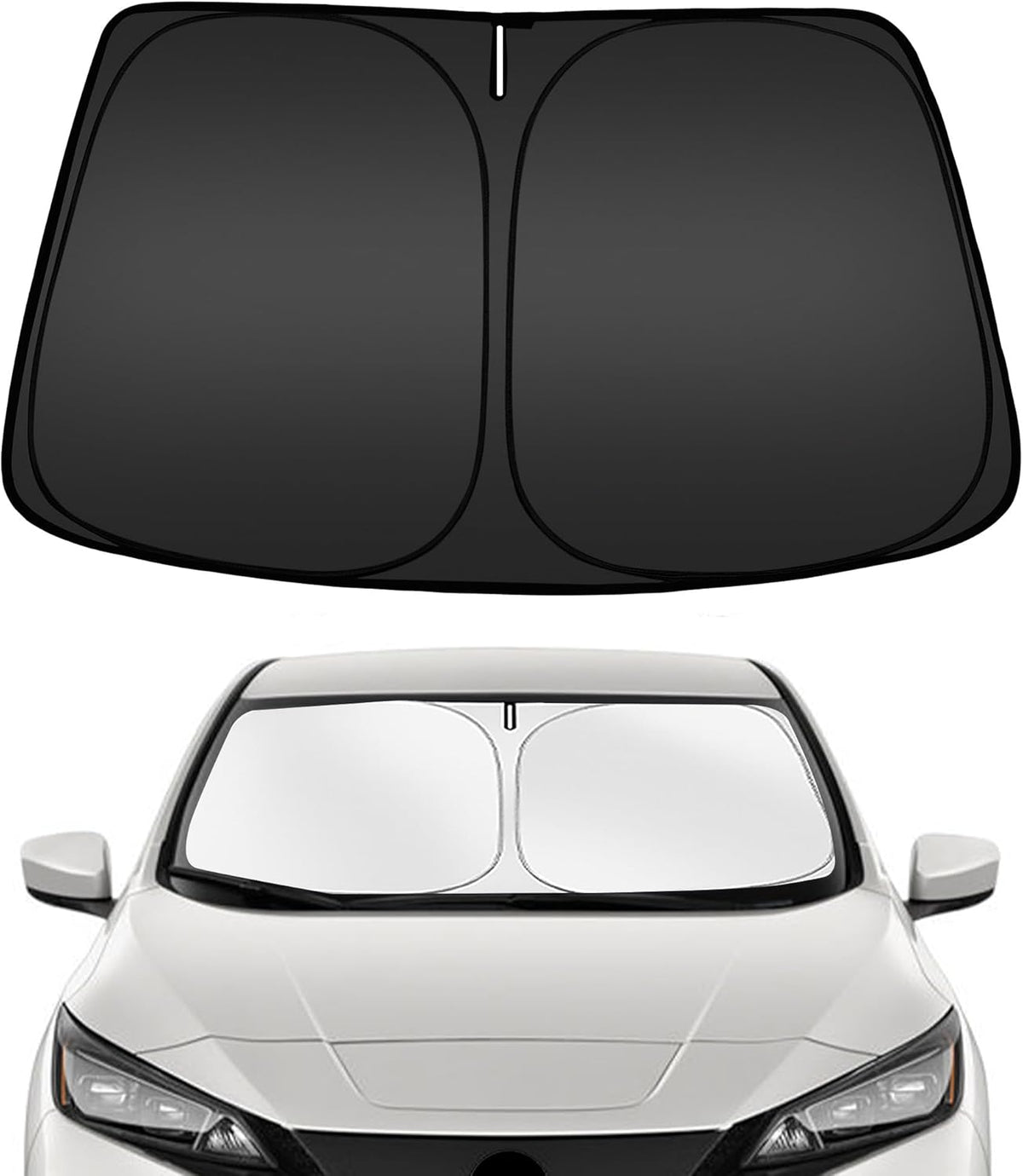 ARISMOTOR Windshield Sun Shade for Ni-ssan Leaf 2018-2025, Custom Fit Foldable Front Window Sunshade Sun Visor Protector, Block UV Rays Keep Your Car Cooler