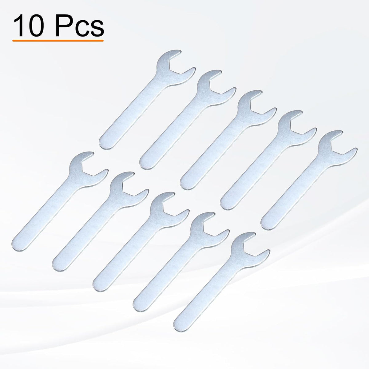HARFINGTON 10pcs Small Wrench 21x126x2.8mm Metric U-Shaped Single Open Ended Spanner Super Thin Flat Head Galvanizing Wrench for Automotive Repair Furniture Assembly