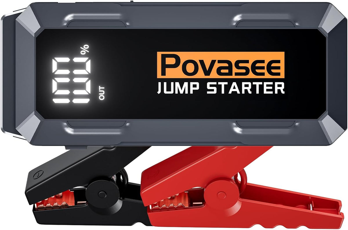 4000A Jump Starter 12V Battery Jumper Starter(10L Gas 10L Diesel Engine),Car Battery Jump Starter with 3" LCD Display, Power Bank/Dual Output/LED Light
