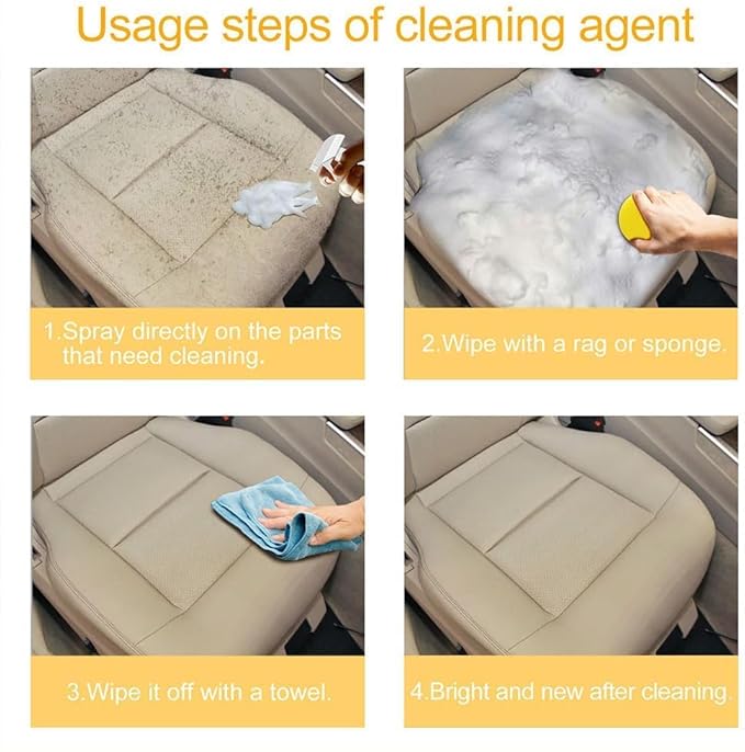 2PCS Purpose Foam Cleaner, All Around Master Foam Cleaner,Purpose Cleaner for car, Upholstery Cleaner for car Seats, Interior, Car seat Stain Remover
