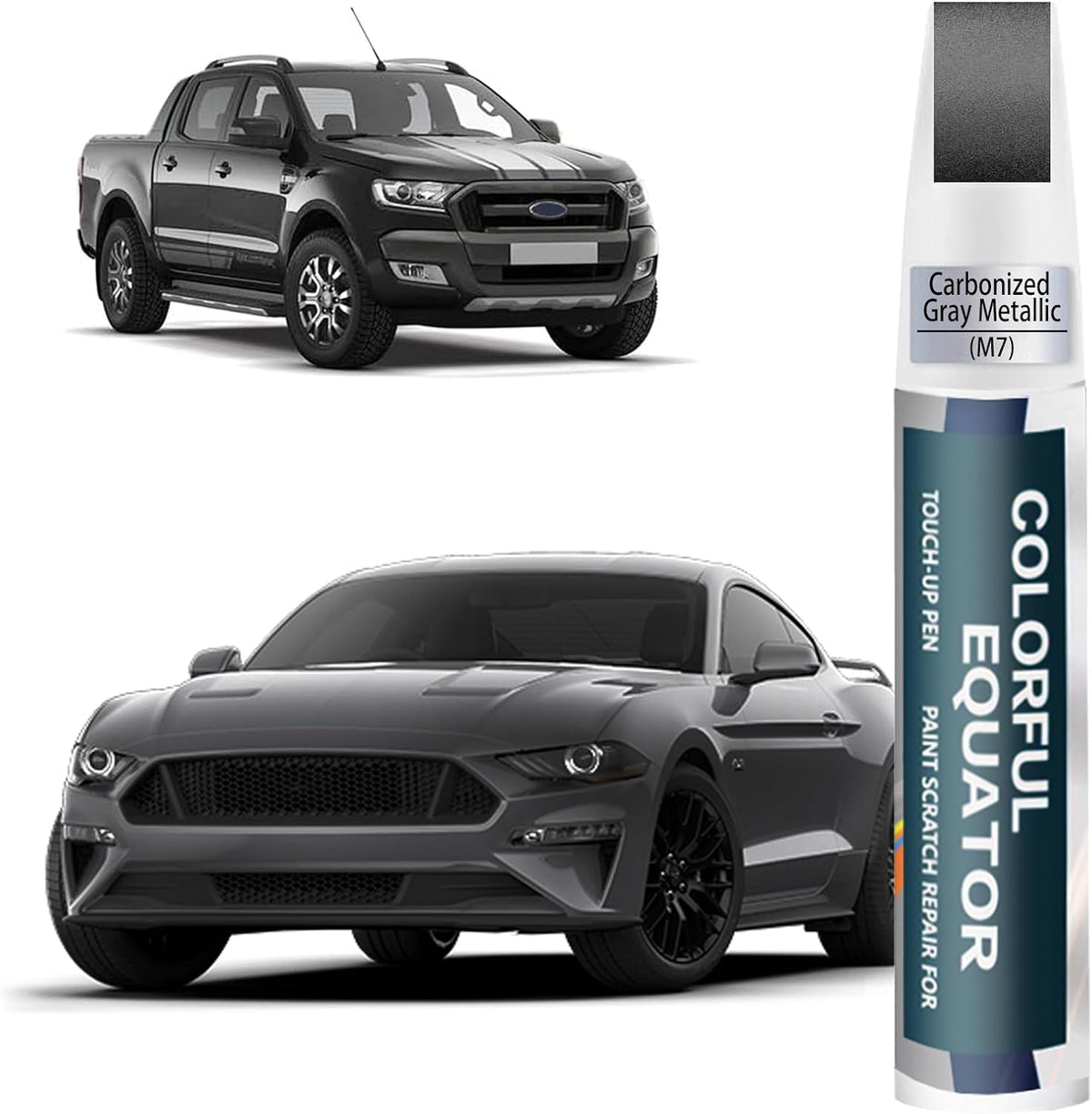 M7 Carbonized Gray Metallic Touch Up Paint for Ford, Car Paint Pen Scratch Repair Two-In-One Touch Up Paint, Premium Car Scratch Remover for Deep Scratches