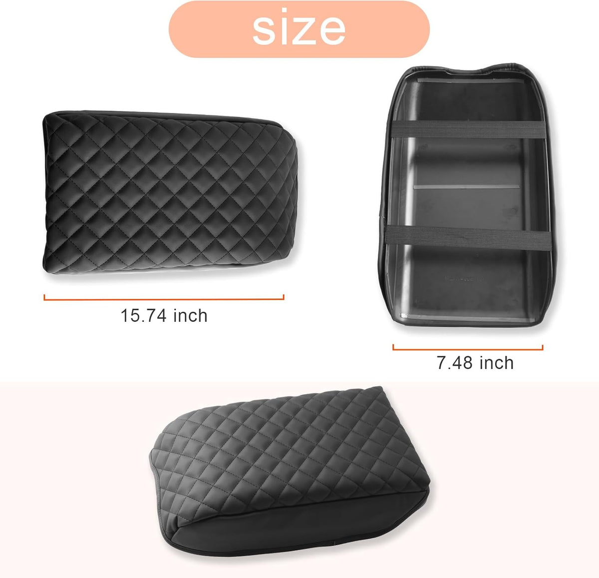 CDEFG for Honda Accord 2023-2025 Center Console Cover Armrest Box Cover for Accord (LX,SE) 2023 2024 2025 Accessories Console Arm Rest Protector