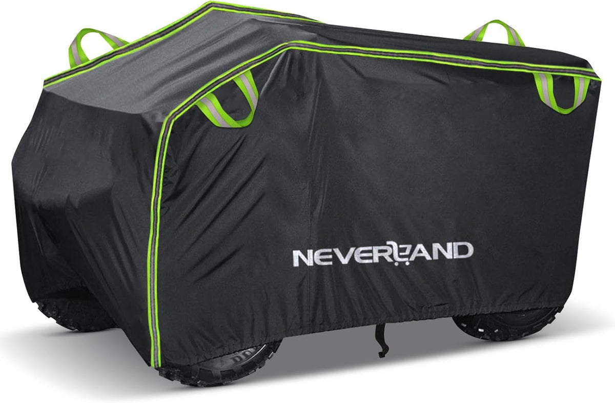 Neverland ATV Cover, Waterproof Heavy Duty 4 Wheeler Cover with Buckle, Dustproof Anti UV Windproof All Weather Outdoor Storage Quad Cover for Polaris Sportsman Yamaha Honda Coleman
