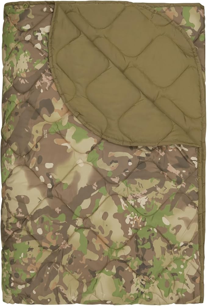 Poncho Liner Military Insulation Outdoor Camping Blanket for Travel, Beach, Grass, Picnic, Car Emergency, Outdoor, Survival