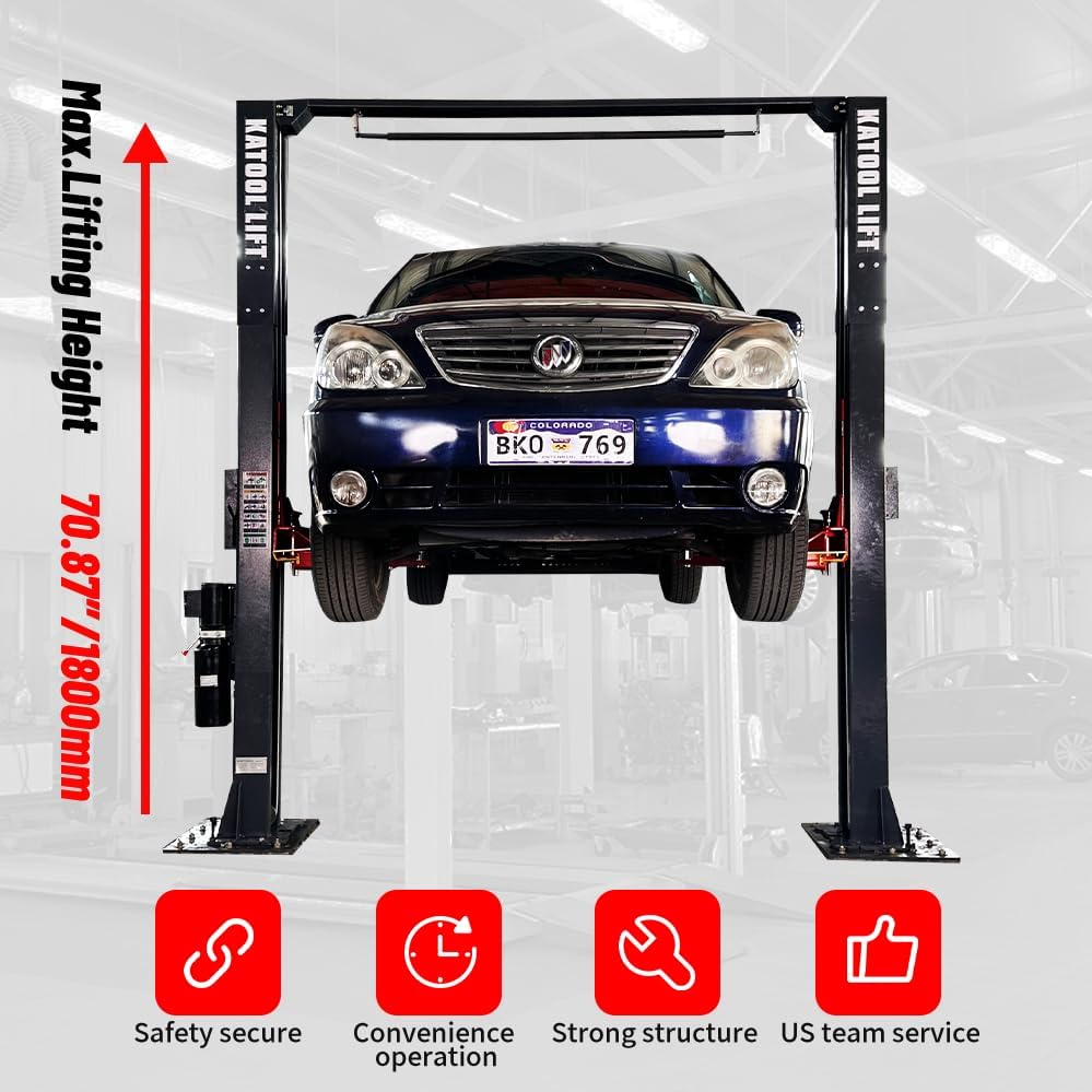 4.0HP 12000lbs Single Point Lock 2 Post Lift 220V AM120SD Car Lift Auto Lift Two Post Car Lift