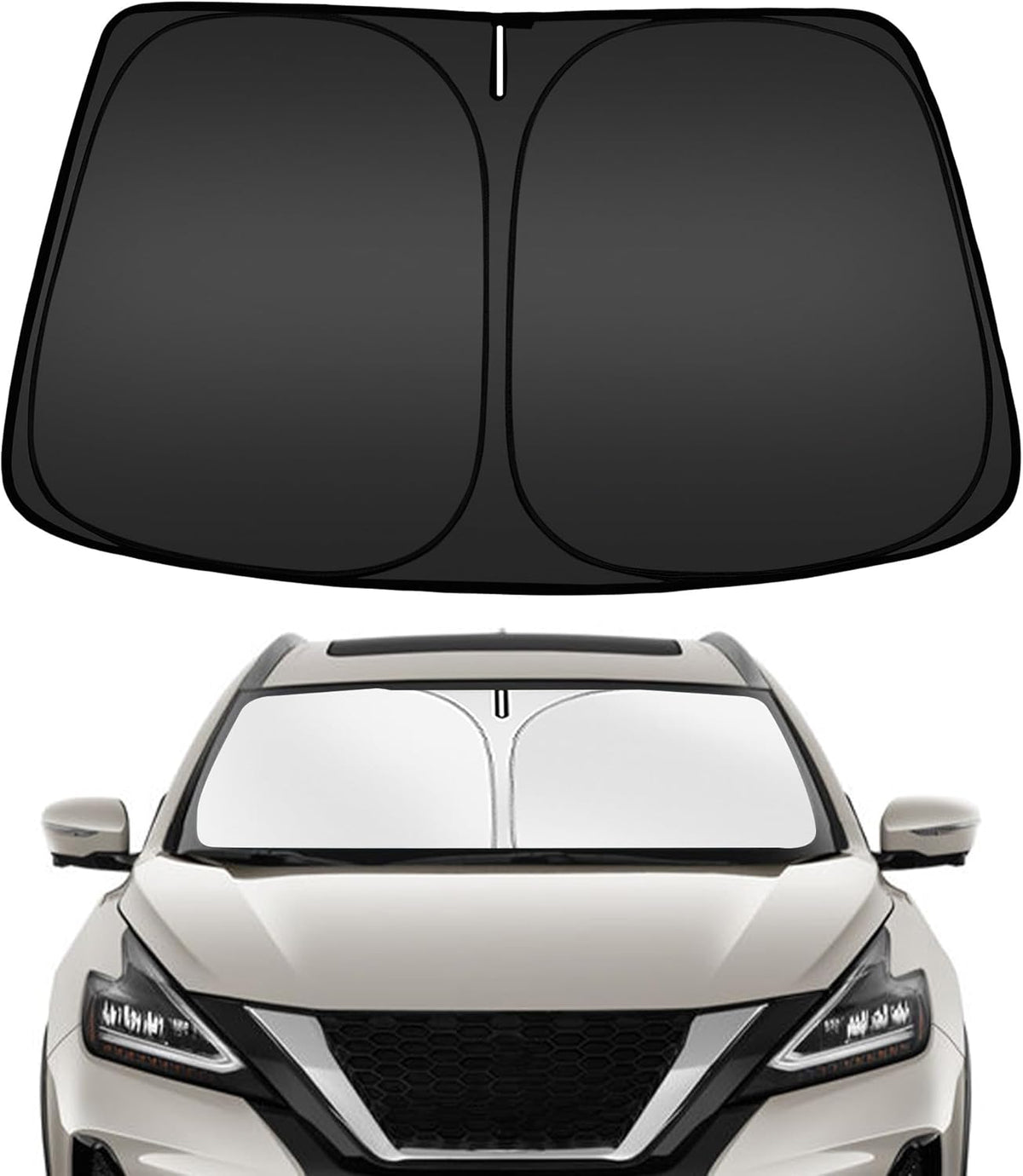 ARISMOTOR Windshield Sun Shade for N-issan Murano 2015-2024, Custom Fit Foldable Front Window Sunshade Sun Visor Protector, Block UV Rays Keep Your Car Cooler