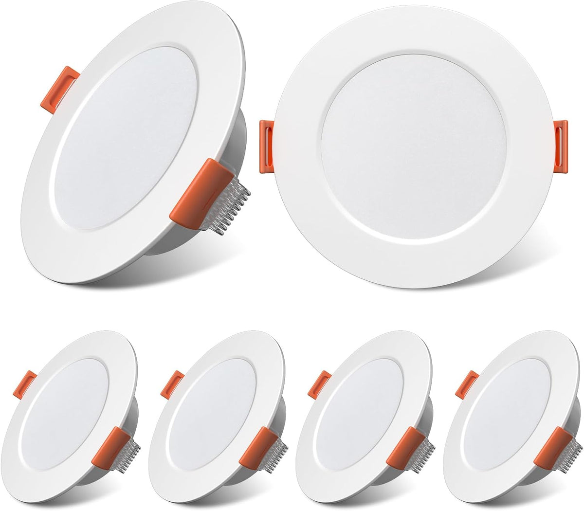 12 Volt 3 Inch Ultra Thin LED Recessed Ceiling Lights for RV Interior 3W 6000K 12V LED Downlights Dimmable RV Puck Lights for Camper Van Boat Under Cabinet Lighting, 6Pack