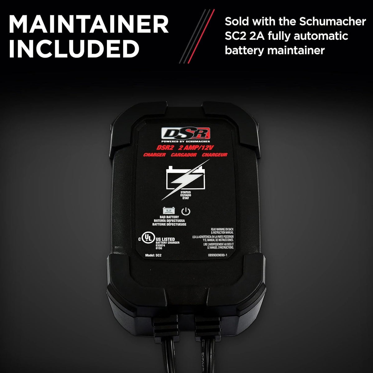 Schumacher Electric DSR ProSeries Car Battery Jump Starter, Maintainer & Portable Power Station - 12V 2400 Peak Amps & 500 Cranking Amps - with DC & USB Charging Ports - DSR158