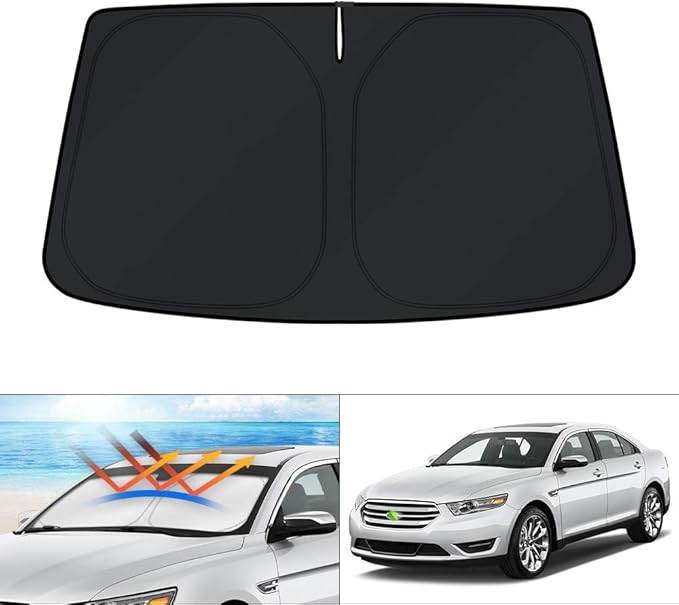 KUST Windshield Sun Shade for Ford Taurus 2013 2014 2015 2016 2017 2018 2019 Accessories Custom Fit Sunshade Sun Visor Protector Foldable Blocks UV Rays Keep Your Car Cooler