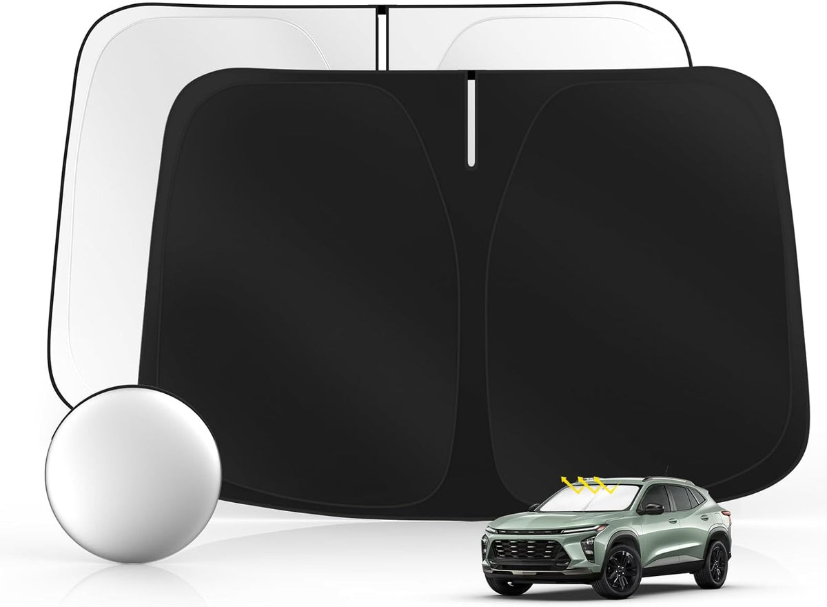 Windshield Sun Shade for Ch-evro-let/Chevy Trax (LS/1RS/LT/2RS/ACTIV) 2024 2025 2026 Foldable Sunshade Custom Fit Front Window Car Interior Accessories Protector Blocks UV Rays
