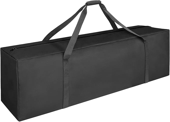 COOLBEBE 52" Sports Duffle Bag - 160L Extra Large Travel Duffel Luggage Bag with Upgrade 2-way Lockable Zippers, Sturdy & Water Resistant Long Duffle Bag for Camping Moving (Black 52inch)