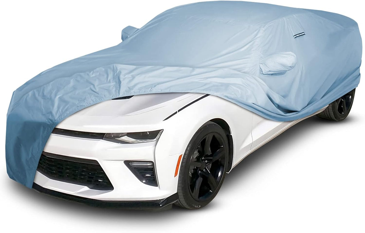 iCarCover Premium Car Cover for 2017-2024 Chevy Camaro ZL1 Heavy Duty Waterproof All Weather Automobiles Custom Fit Indoor Outdoor UV Snow Protection Covers with Straps and Bag
