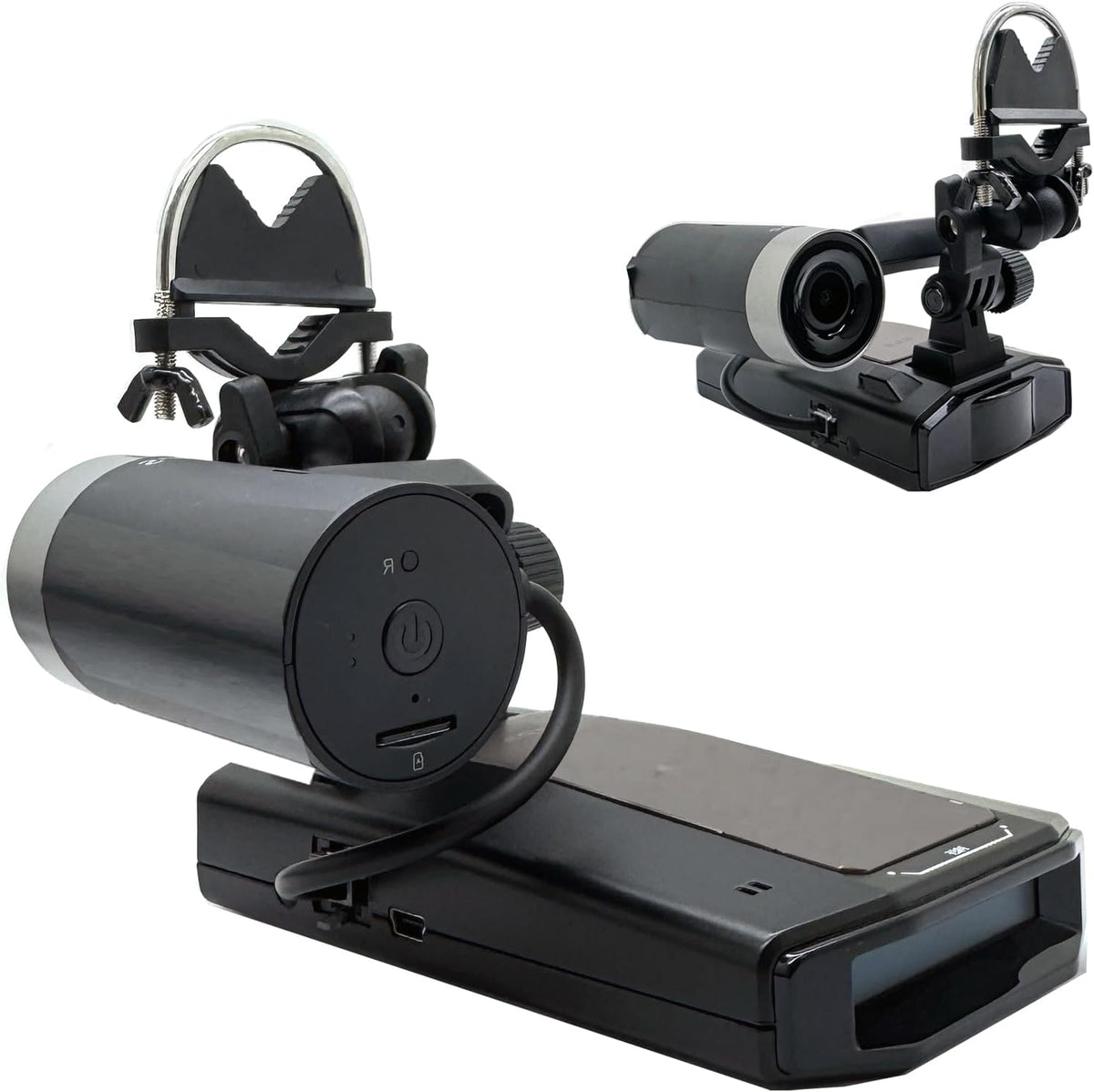 Newly Revised M1 M2 Camera Compatible - UBolt Rearview Mirror Stem Mount w/Magnetic Cradle for Escort IX IXc Max360C MKII Max3 Max4 MaxCam Redline EX GT360 Cobra DualPro RAD700i Radar Detectors