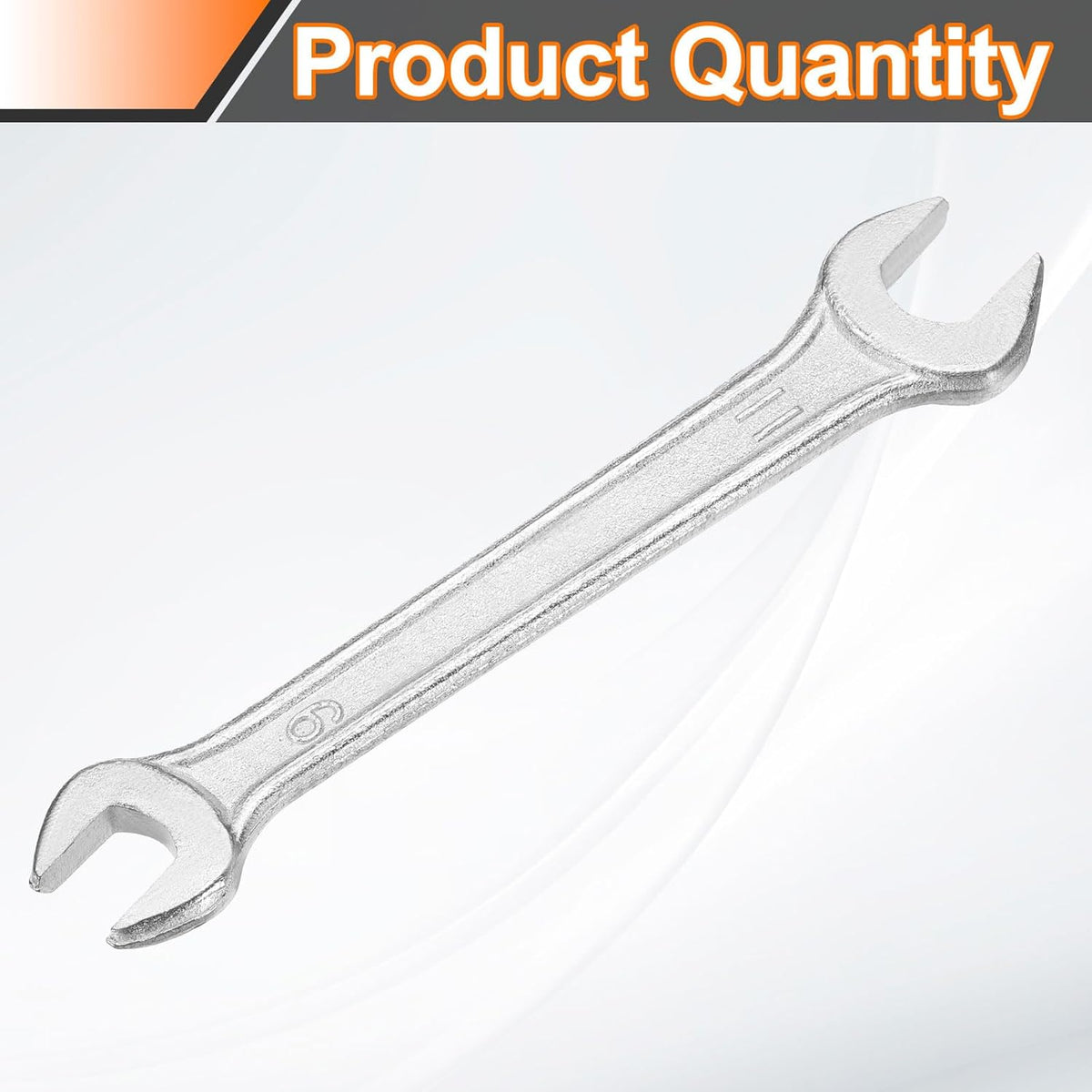 HARFINGTON Double Open End Wrench 9mm x 11mm Metric 15 Degree Offset Angle Small Flat Head Wrench Galvanizing Open Ended Spanner for Automotive Repair Furniture Assembly