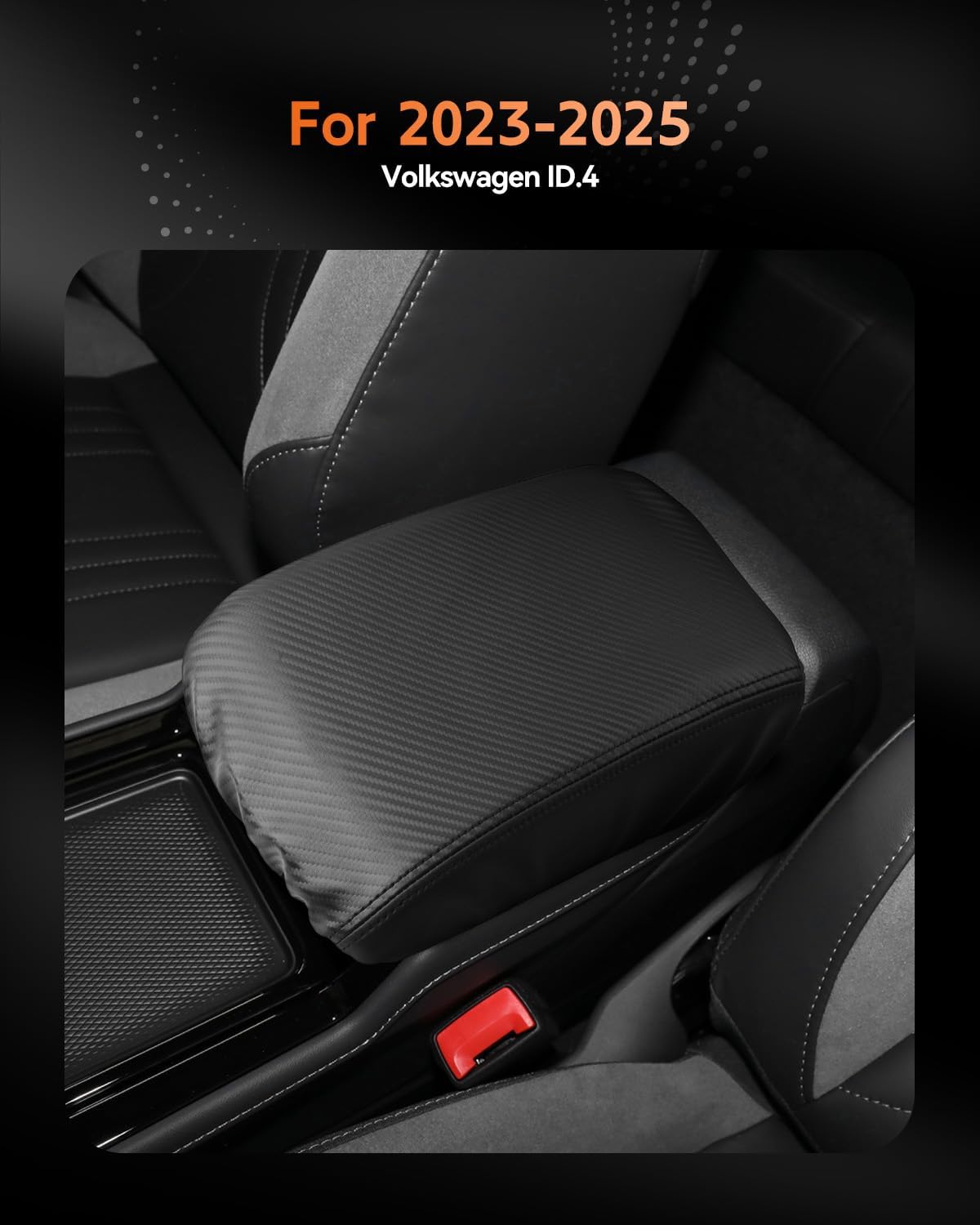 CDEFG for Volkswagen ID.4 2023-2025 Center Console Cover Armrest Box Cover for VW ID4 (Standard, S, S Plus) 2023 2024 2025 Accessories Console Arm Rest Protector
