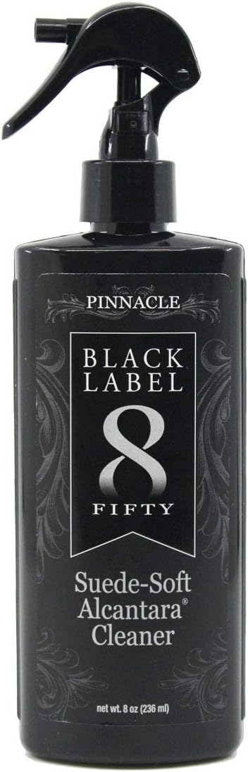 Pinnacle Black Label Suede-Soft Alcantara® Cleaner (8 oz): Premium Care for Micro-Suede & Alcantara Surfaces - Gently Removes Stains, Refreshes, and Deodorizes - Safe for All Interior Fabrics