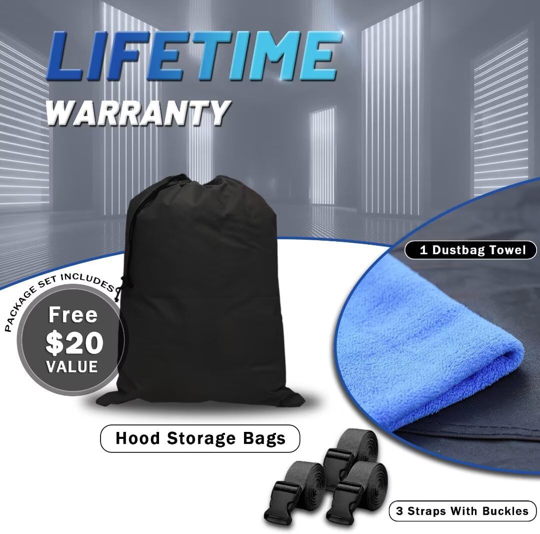GMC Sierra Truck Cover Custom Fit 2002-2025 Double/Extended/Crew Cab SB (5.7'-6.6') with Door Zipper, 12 Layers Full Exterior Pickup Truck Cover Waterproof All Weather, Wind Dust Sun and UV Protecor.