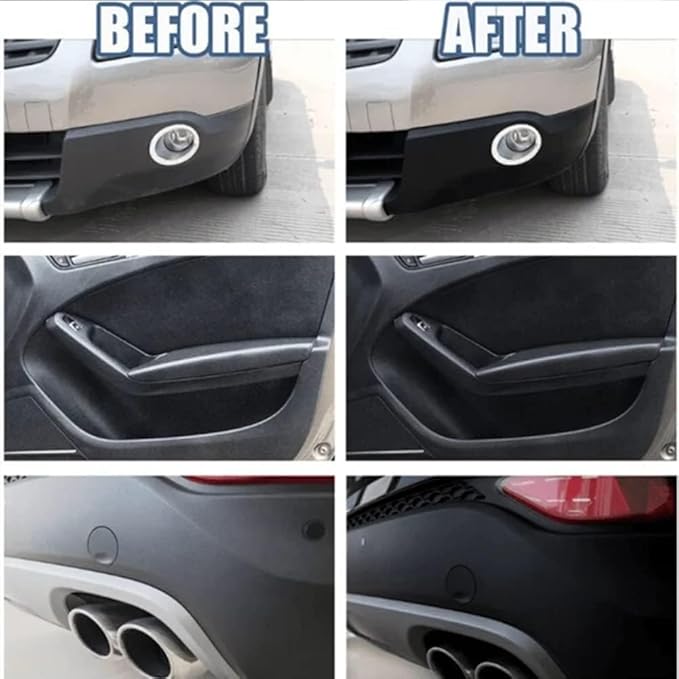 RJDJ Plastic Restorer for Cars, Trim & Exterior – Plastic Revitalizing Coating Agent, Restores Faded Plastic, UV Protection, Car Shine Refurbishing Solution (30ml-5pcs)